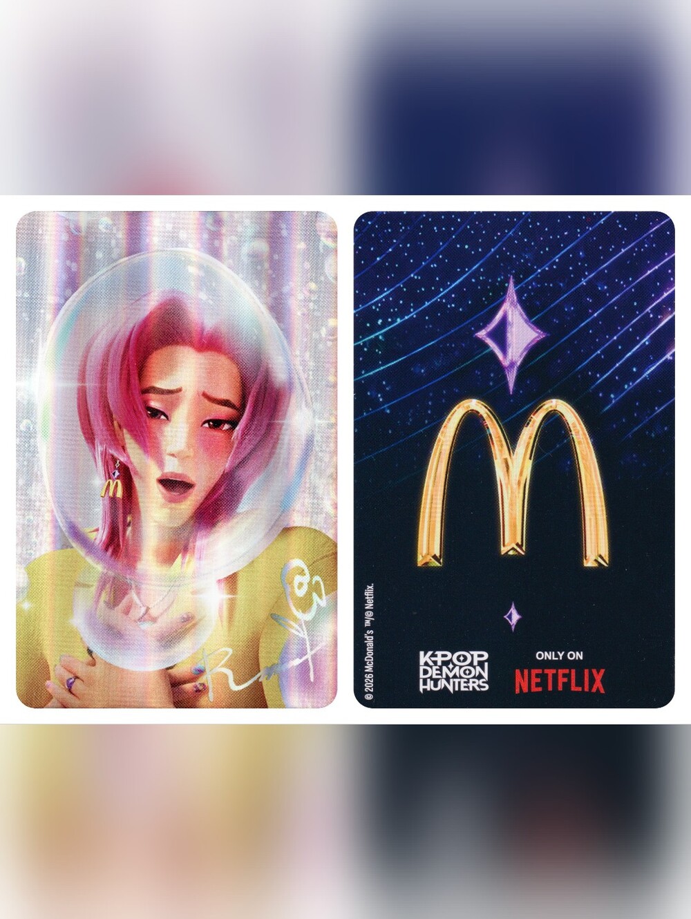 McDonald's K-Pop Saja Boys Romance Card Opened
